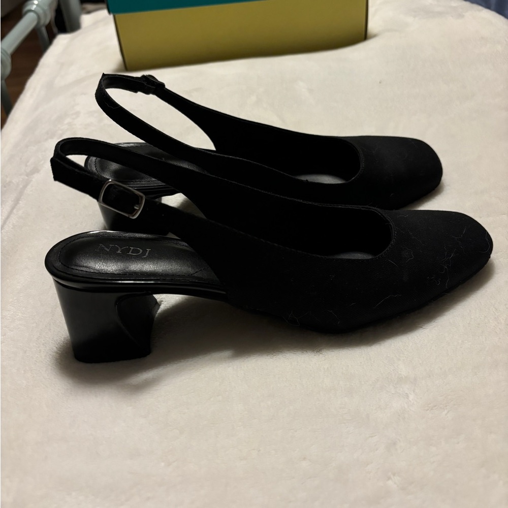 NYDJ Sling Back Square Toe Heels